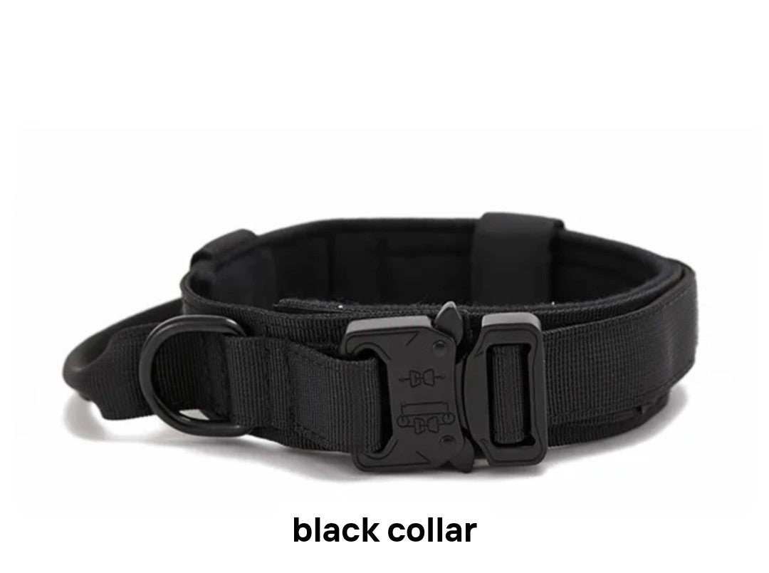 Red Dirt Dogs Tactical Collar + Leash Bundle — Black